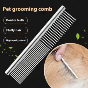 Pet Cat Dog Stainless Steel Straight Comb